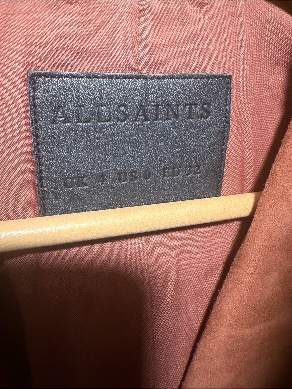 All Saint Suede Leather Jacket in Rich Rust - Picture 3 of 10